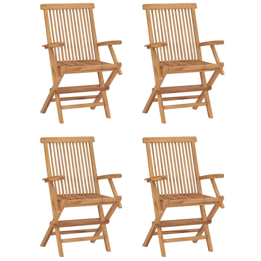 Utendørs spisestue sammenleggbar 5 deler heltre teak vidaXL