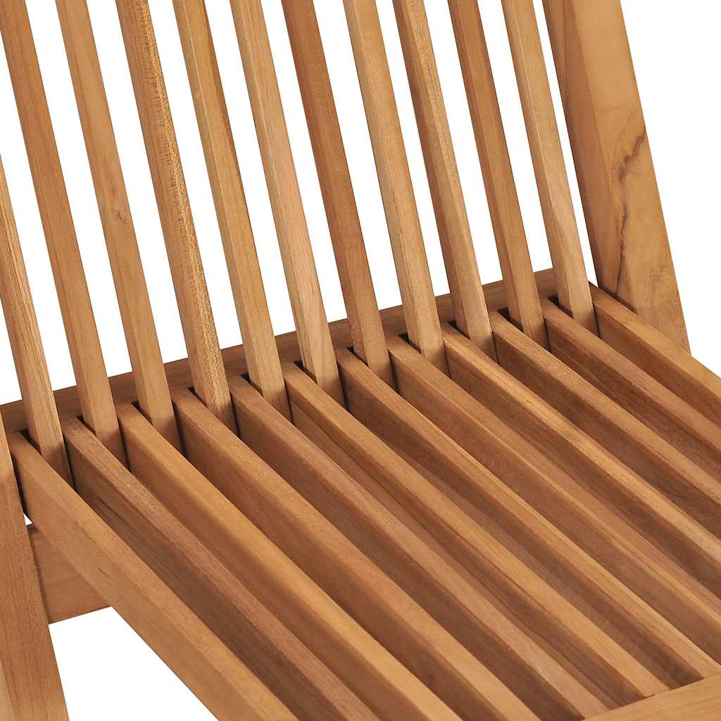 Utendørs spisestue sammenleggbar 5 deler heltre teak vidaXL