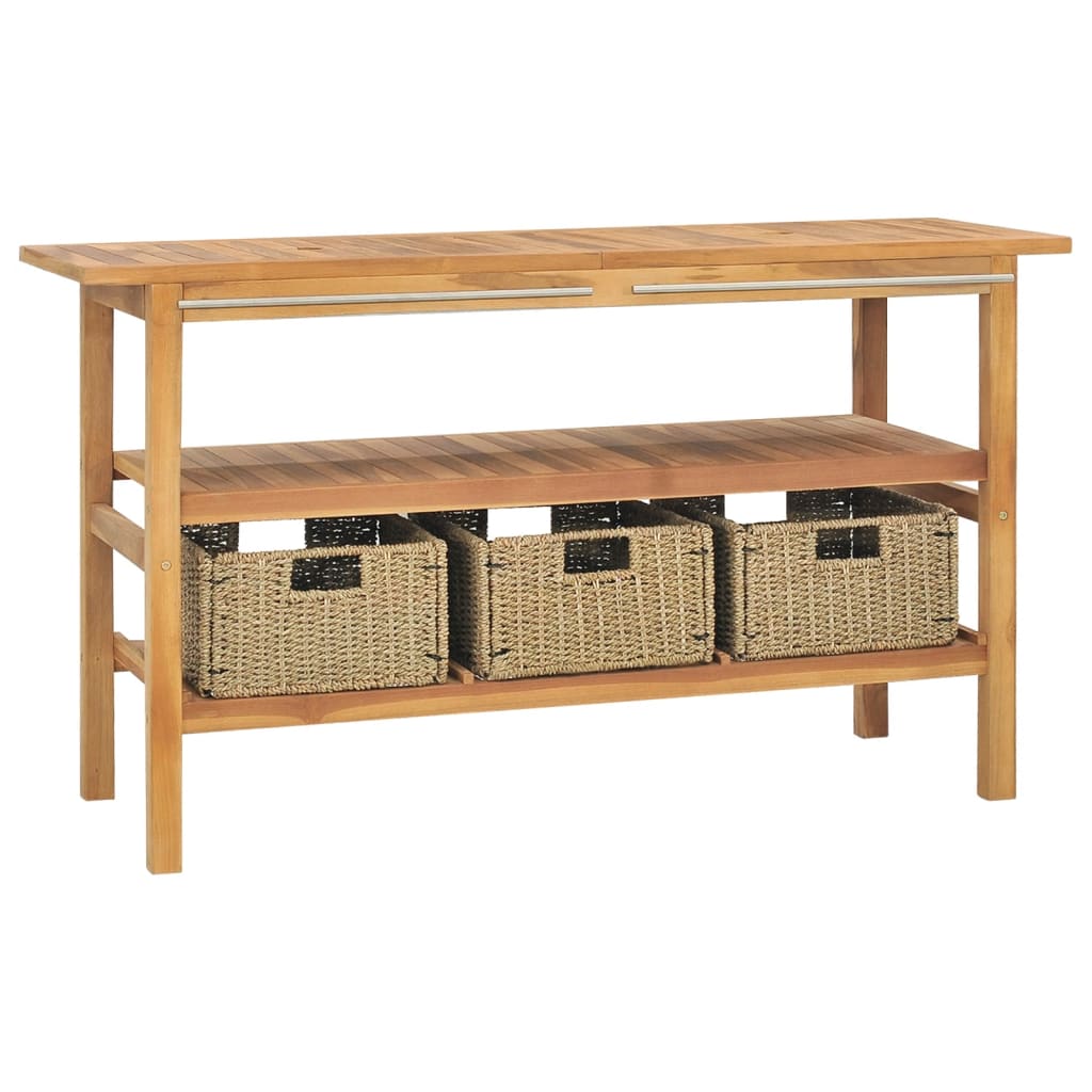 Baderomshylle med svarte marmorvasker heltre teak