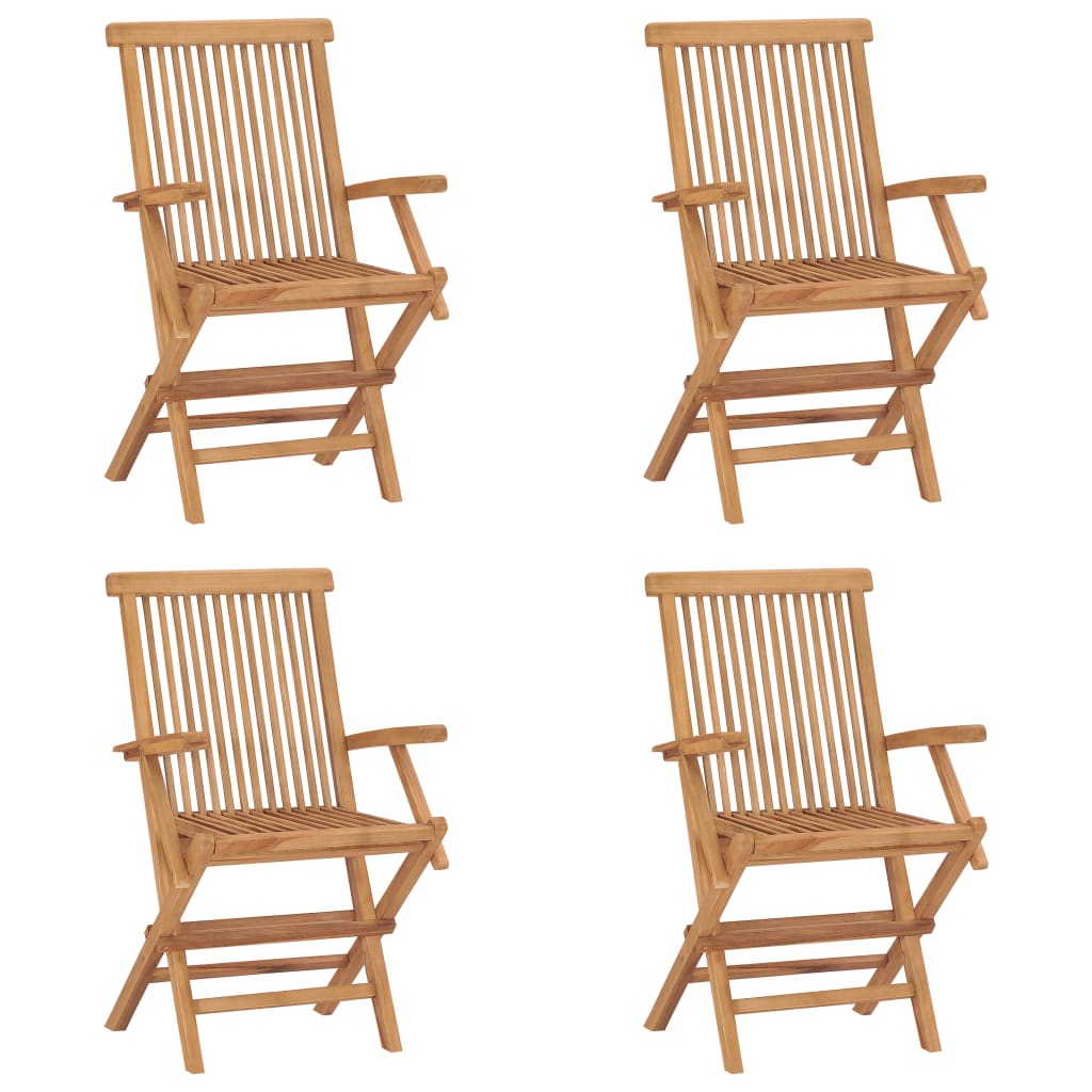 Sammenleggbare hagestoler 4 stk heltre teak