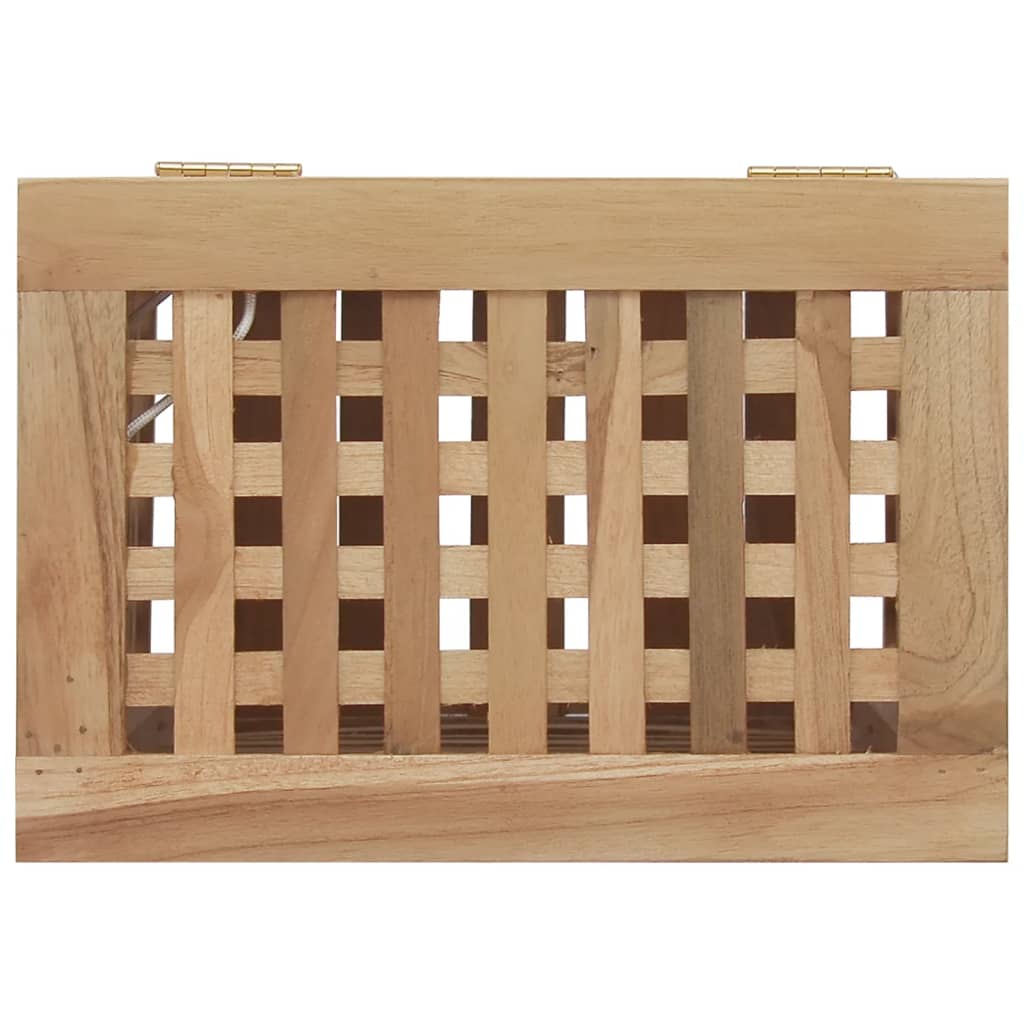 Skittentøyskurv 35x25x60 cm heltre teak