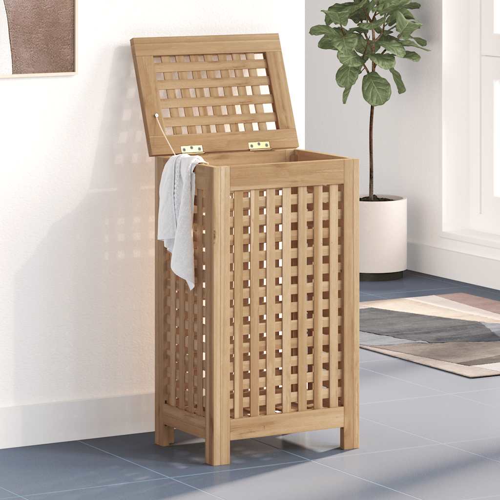 Skittentøyskurv 35x25x60 cm heltre teak