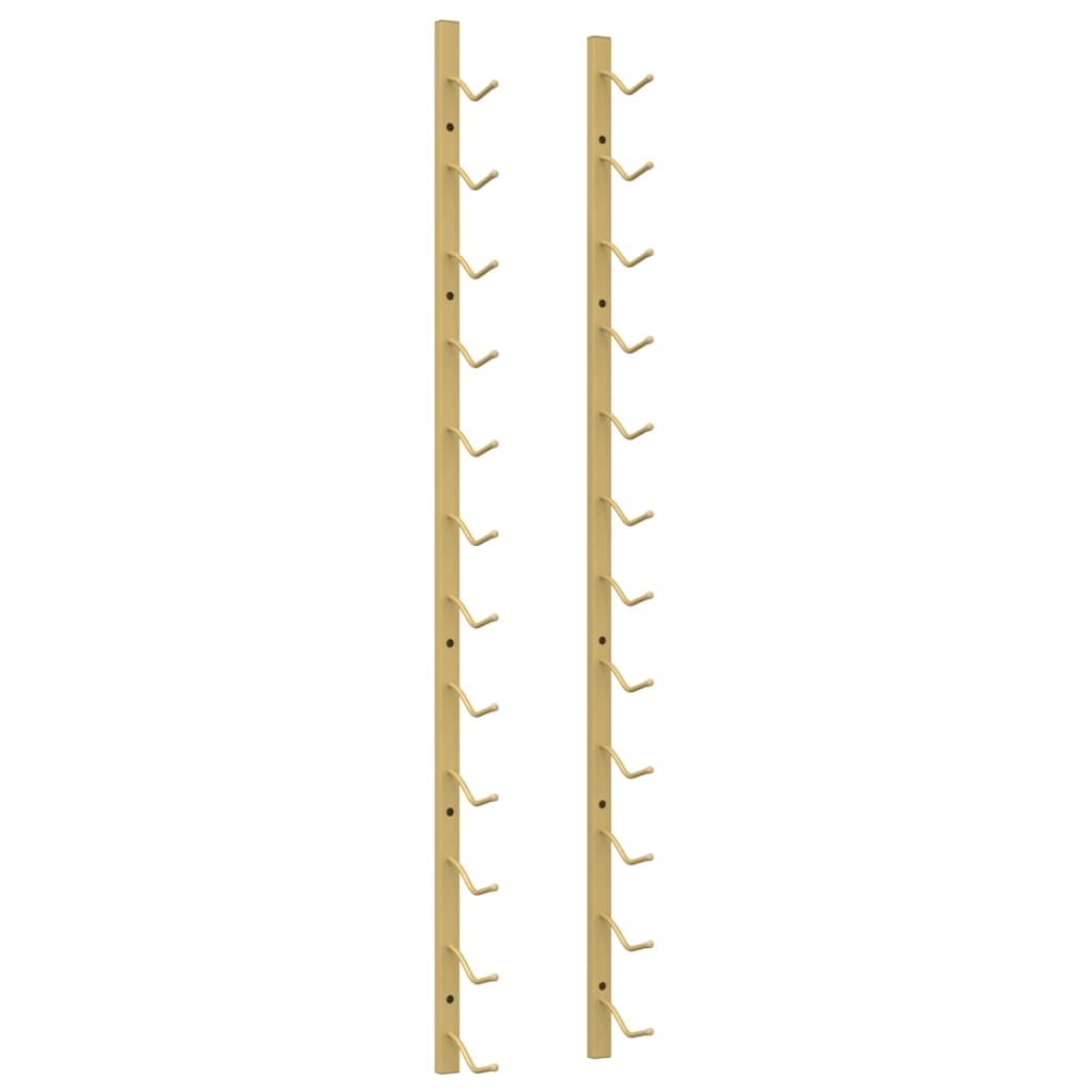 Veggmontert vinstativ for 12 flasker gull jern