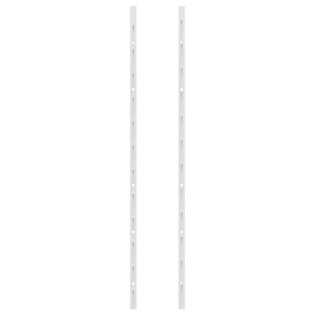 Veggmontert vinstativ for 24 flasker 2 stk hvit jern