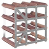 Vinstativ for 12 flasker brun heltre furu