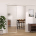 Skyvedør frostet ESG-glass og aluminium 76x205 cm hvit