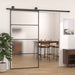 Skyvedør frostet ESG-glass og aluminium 102,5x205 cm svart vidaXL
