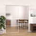 Skyvedør frostet ESG-glass og aluminium 102,5x205 cm hvit