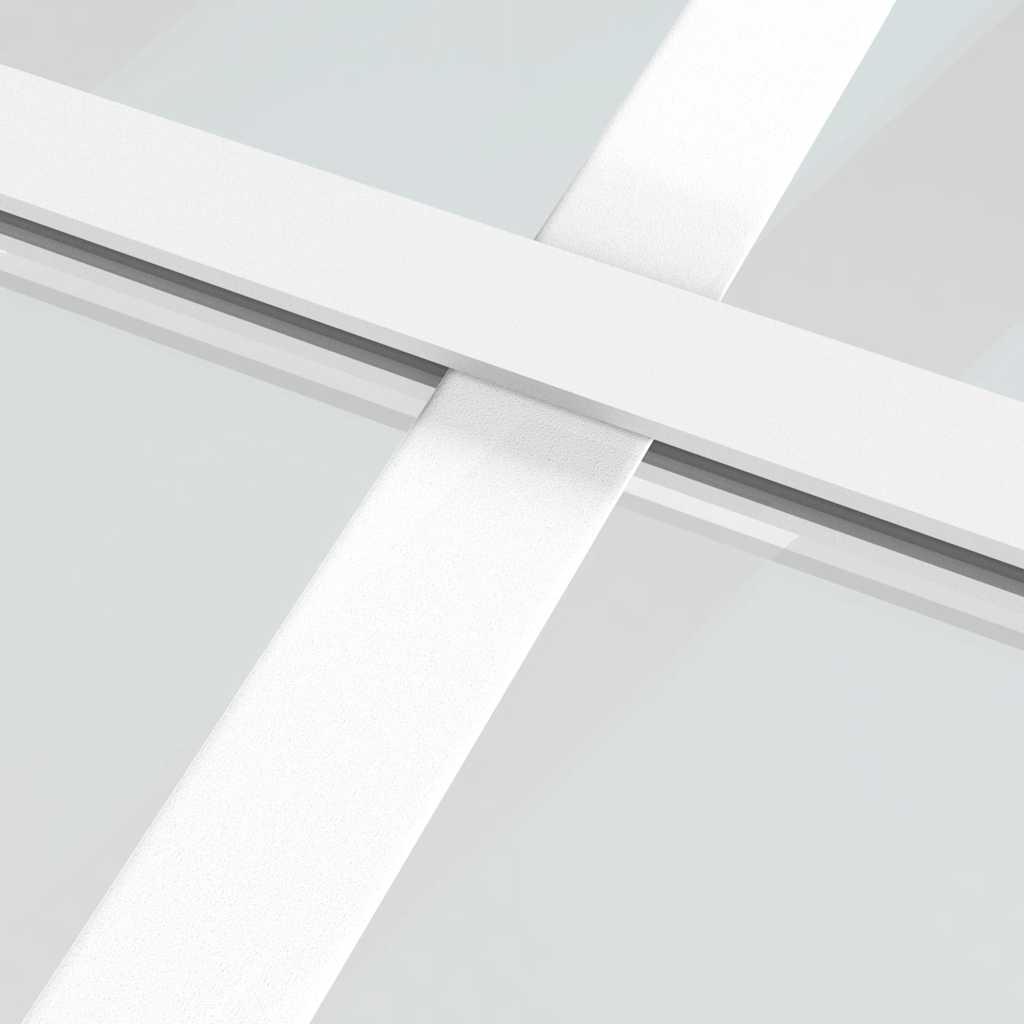 Skyvedør ESG-glass og aluminium 90x205 cm hvit