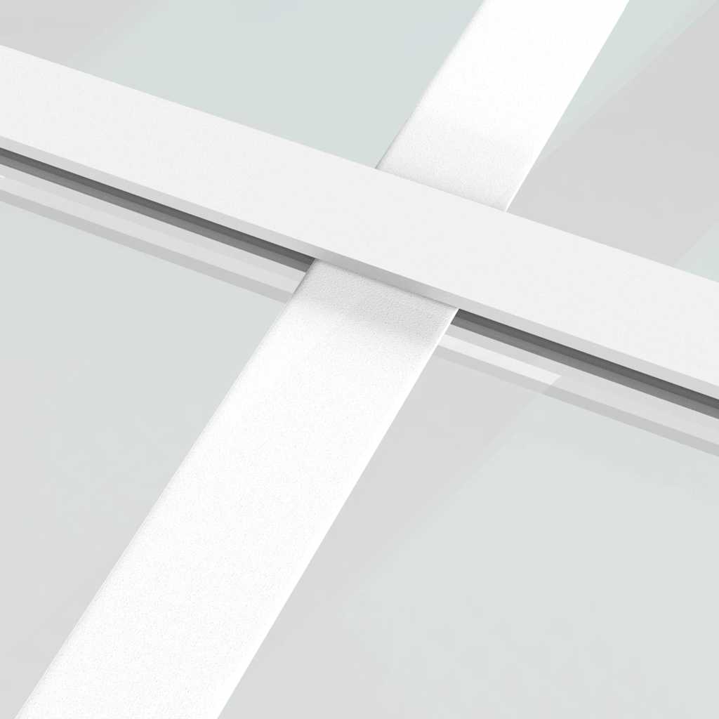 Skyvedør frostet ESG-glass og aluminium 102,5x205 cm hvit