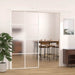 Skyvedør frostet ESG-glass og aluminium 102,5x205 cm hvit