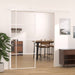 Skyvedør ESG-glass og aluminium 90x205 cm hvit vidaXL