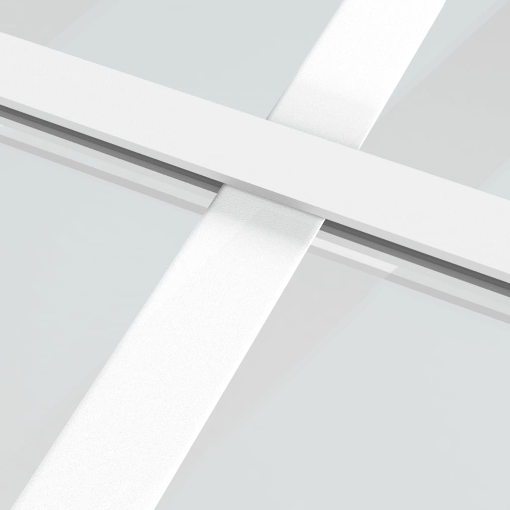 Skyvedør frostet ESG-glass og aluminium 90x205 cm hvit