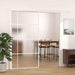 Skyvedør frostet ESG-glass og aluminium 102,5x205 cm hvit