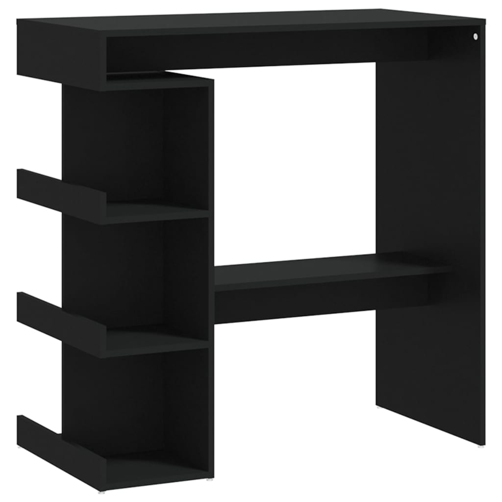 Barbord med oppbevaring svart 100x50x101,5 cm konstruert tre