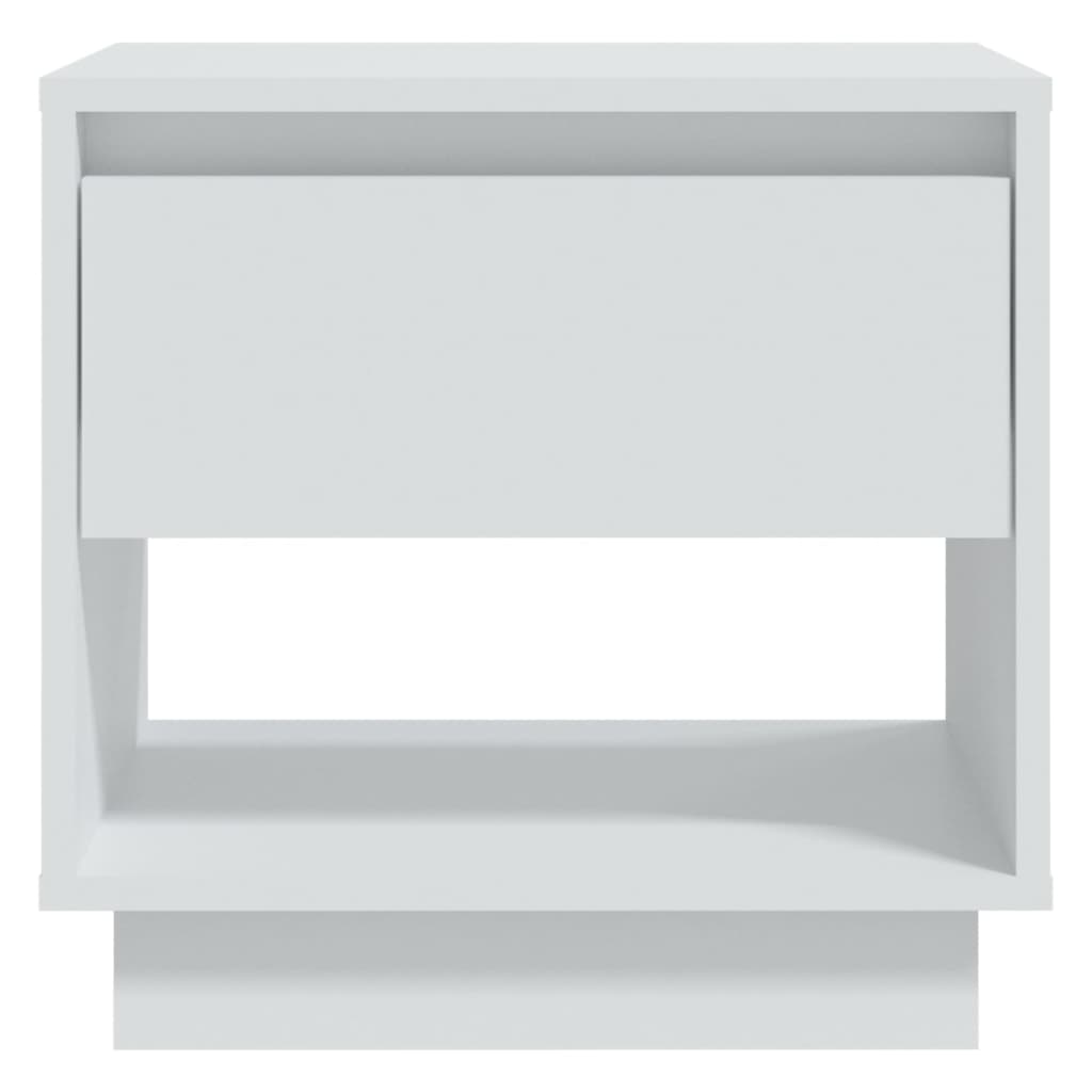 Nattbord 2 stk hvit 45x34x44 cm konstruert tre