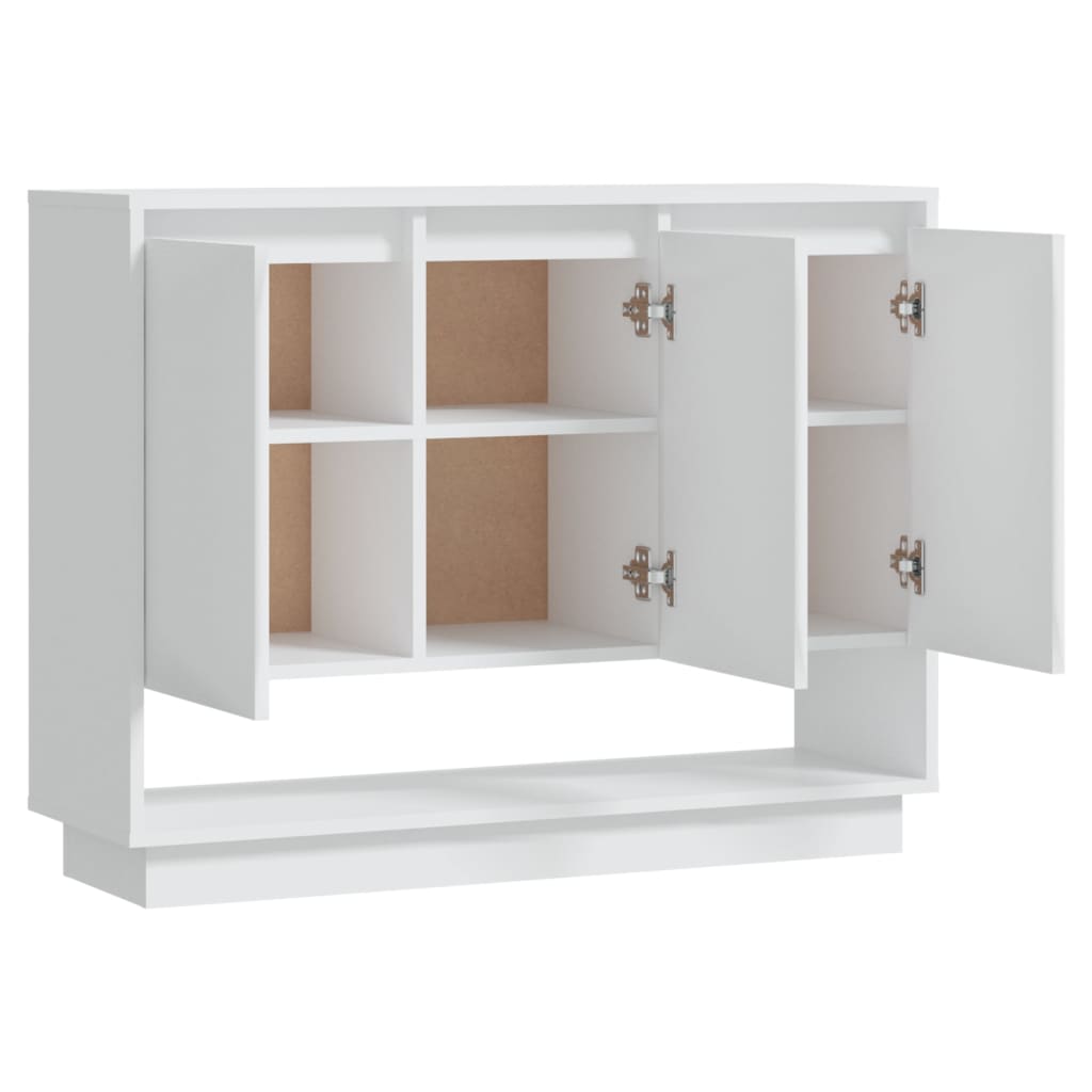 Skjenk hvit 97x31x75 cm konstruert tre