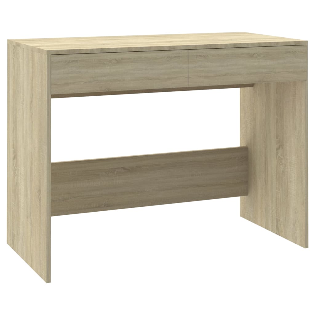 Skrivebord sonoma eik 101x50x76,5 cm konstruert tre