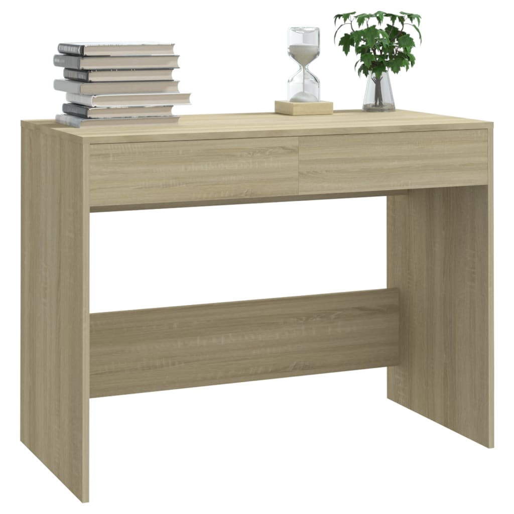 Skrivebord sonoma eik 101x50x76,5 cm konstruert tre