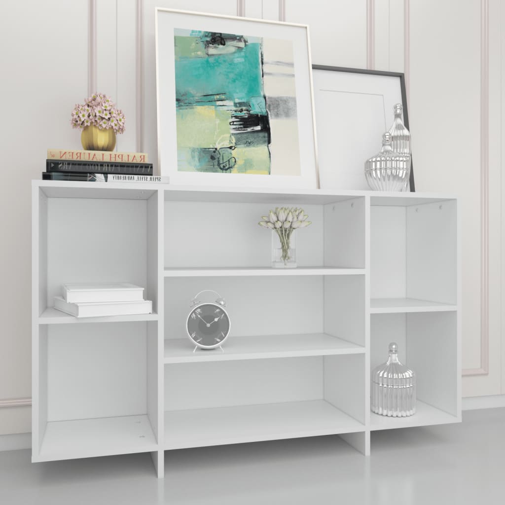 Skjenk hvit 120x30x75 cm konstruert tre