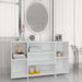Skjenk hvit 120x30x75 cm konstruert tre