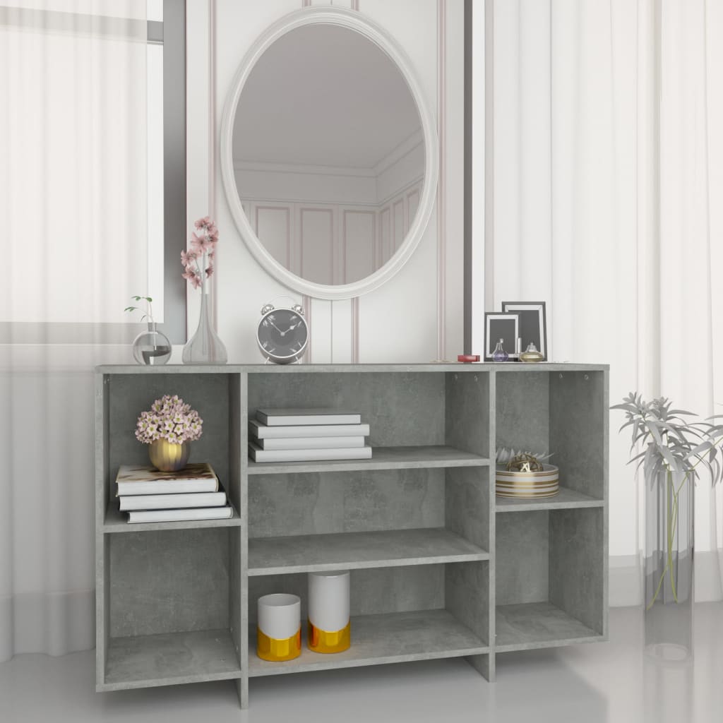Skjenk betonggrå 120x30x75 cm konstruert tre