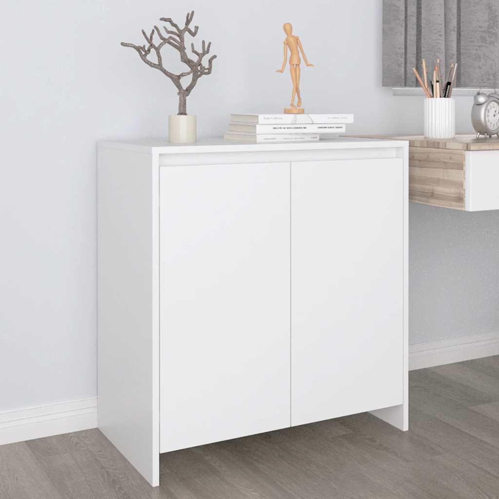 Skjenk hvit 70x41x75 cm konstruert tre