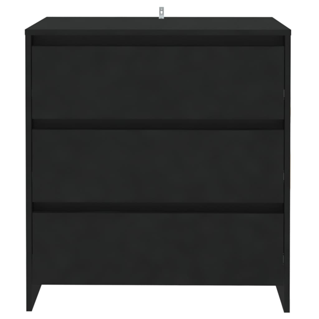Skjenk svart 70x41x75 cm konstruert tre