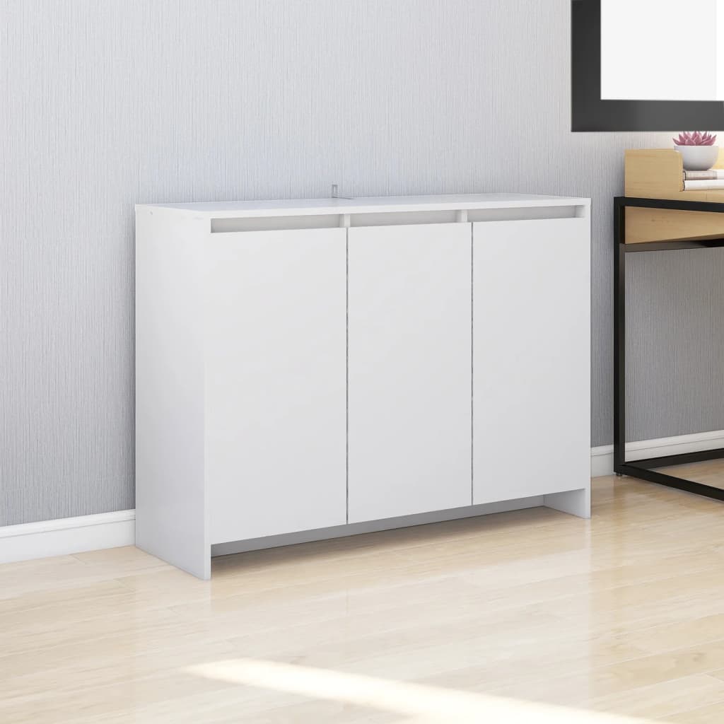 Skjenk hvit 102x33x75 cm konstruert tre vidaXL