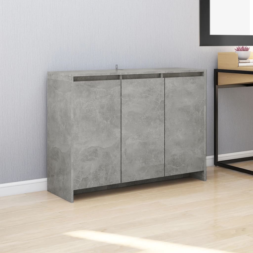 Skjenk betonggrå 102x33x75 cm konstruert tre