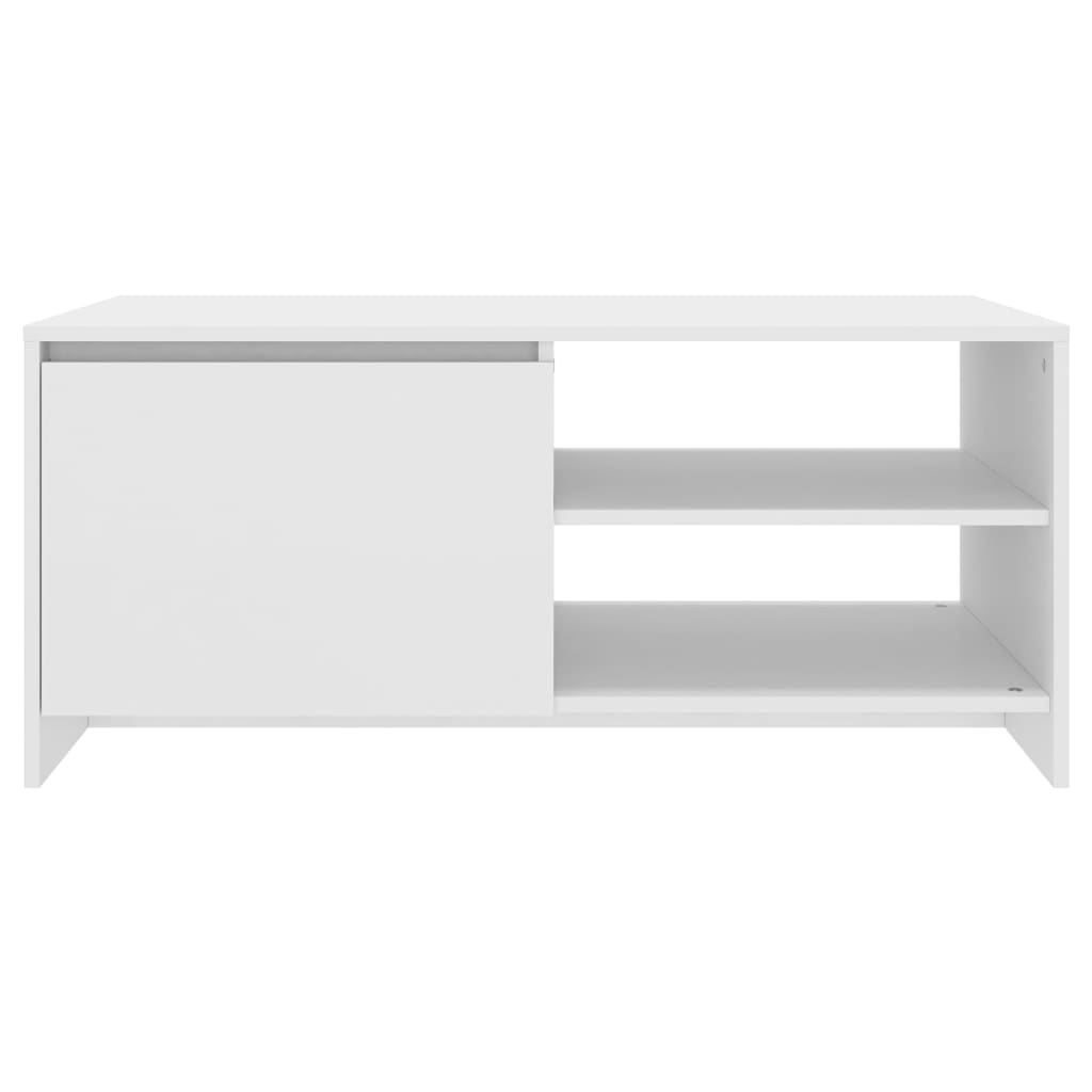 Salongbord hvit 102x50x45 cm konstruert tre