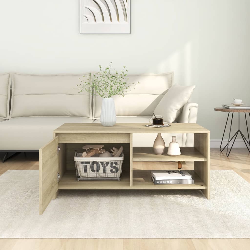 Salongbord sonoma eik 102x50x45 cm konstruert tre