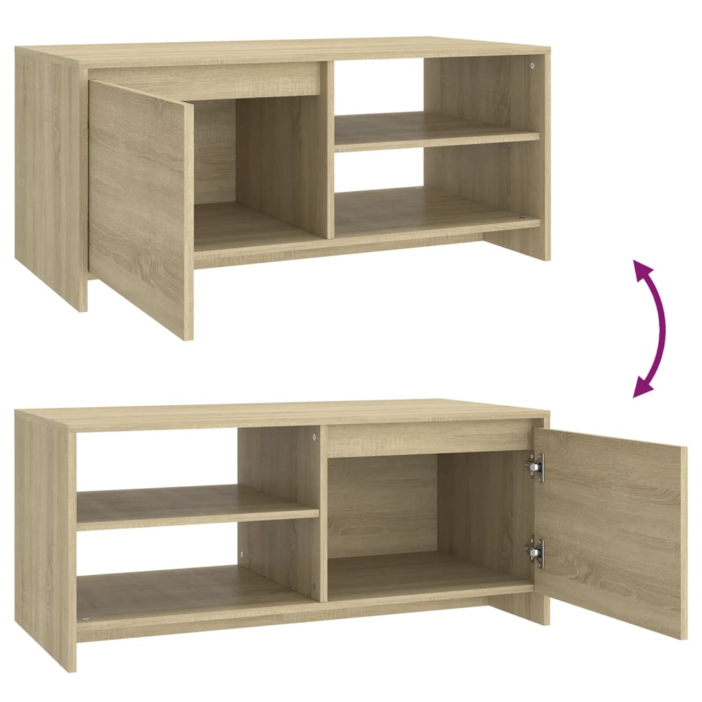 Salongbord sonoma eik 102x50x45 cm konstruert tre