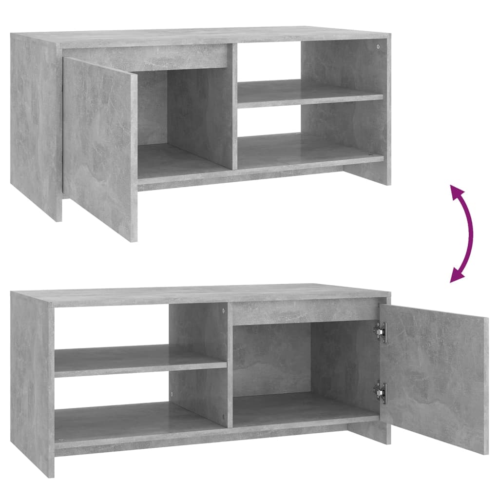 Salongbord betonggrå 102x50x45 cm konstruert tre