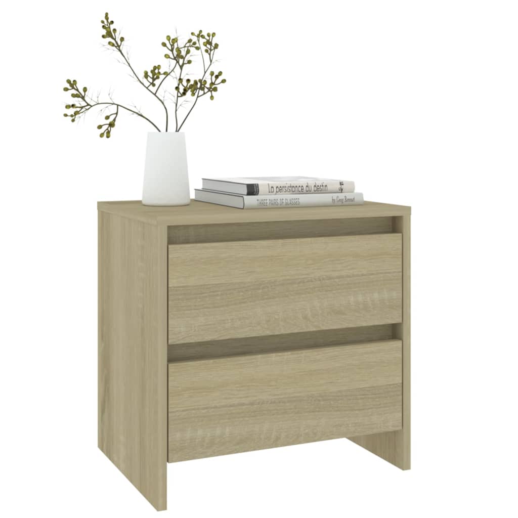 Nattbord 2 stk sonoma eik 45x34,5x44,5 cm konstruert tre
