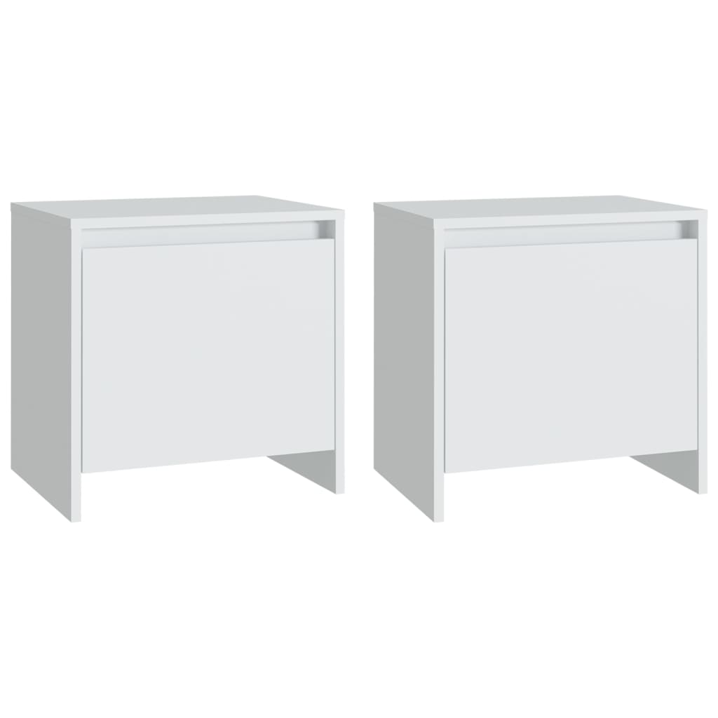 Nattbord 2 stk hvit 45x34x44,5 cm konstruert tre