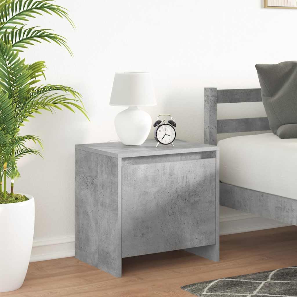 Nattbord 2 stk betonggrå 45x34x44,5 cm konstruert tre