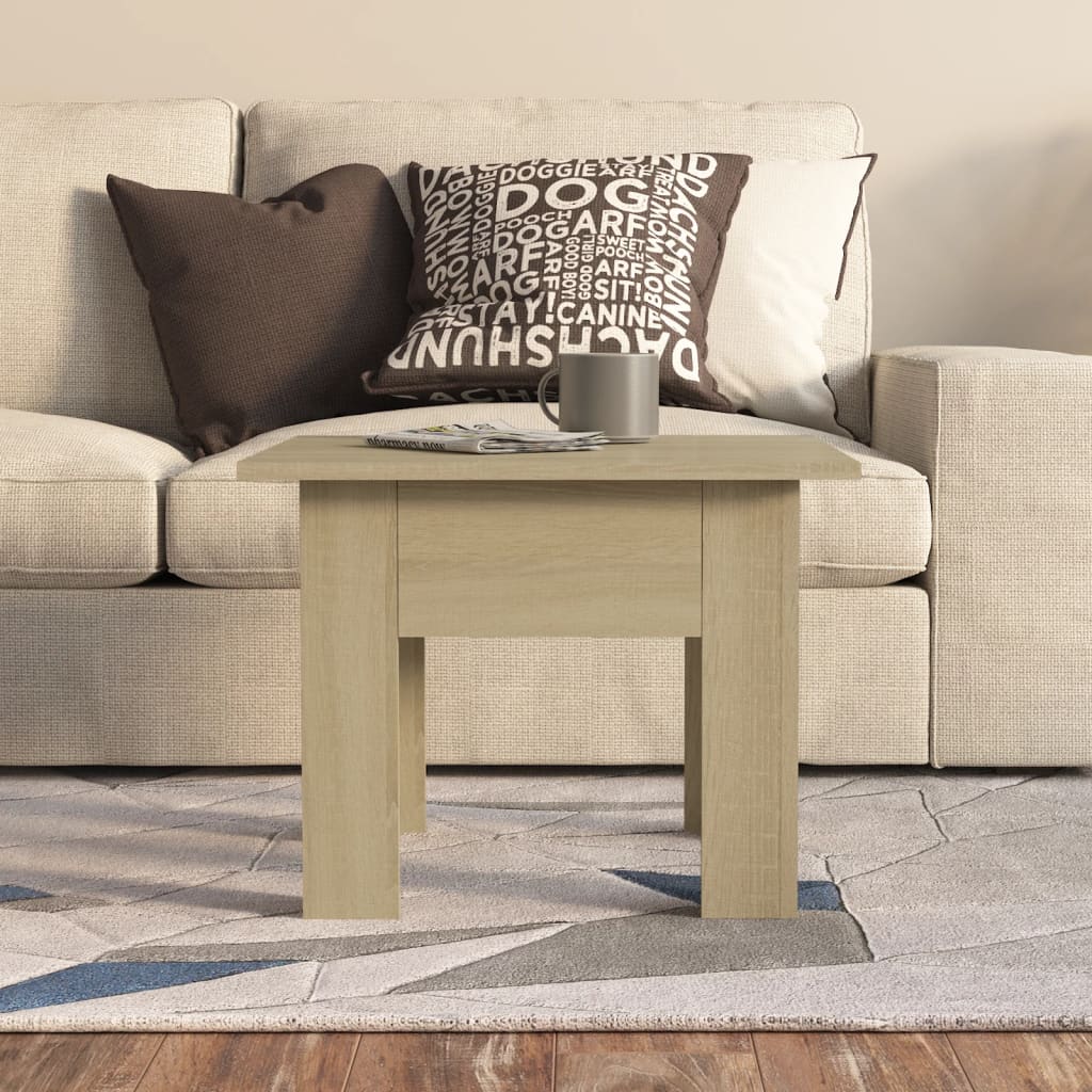 Salongbord sonoma eik 55x55x42 cm konstruert tre