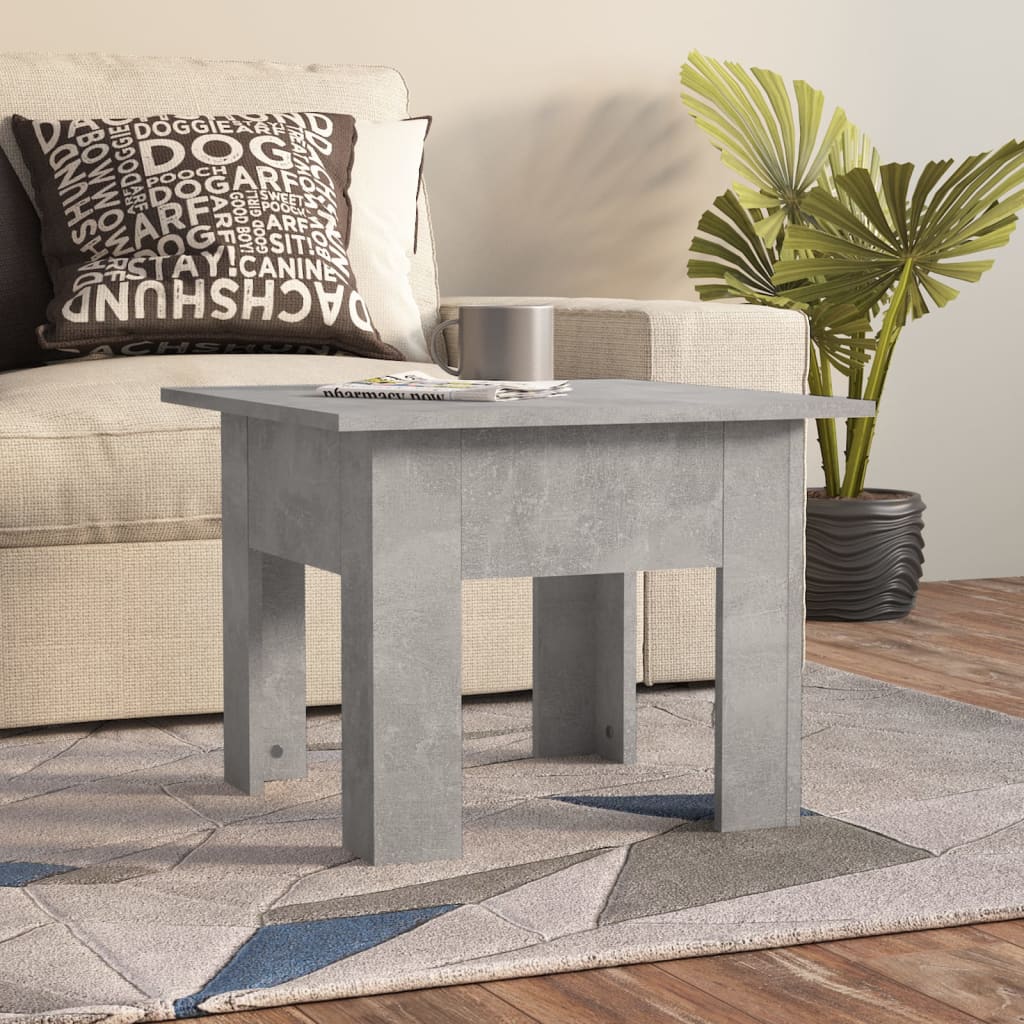 Salongbord betonggrå 55x55x42 cm konstruert tre