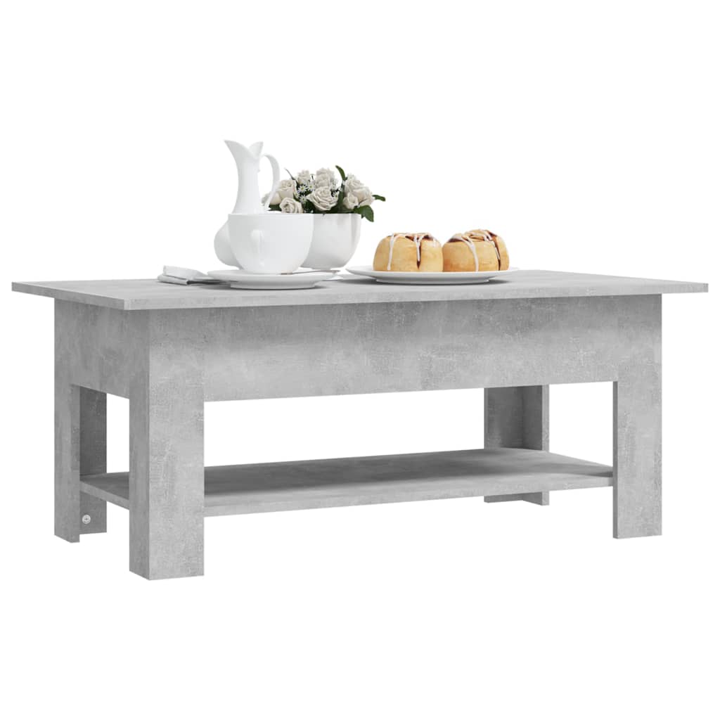 Salongbord betonggrå 102x55x42 cm konstruert tre