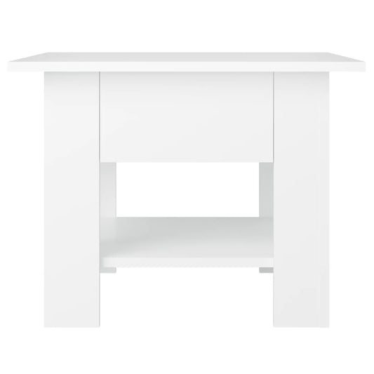 Salongbord høyglans hvit 55x55x42 cm konstruert tre