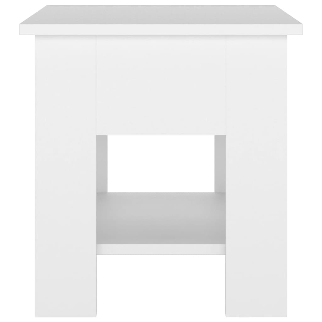 Salongbord hvit 40x40x42 cm konstruert tre