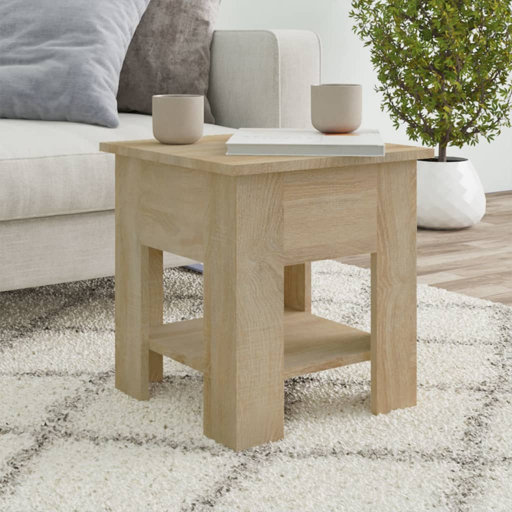 Salongbord sonoma eik 40x40x42 cm konstruert tre