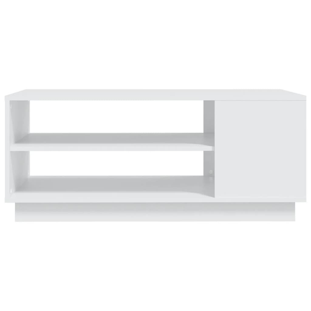 Salongbord hvit 102x55x43 cm konstruert tre