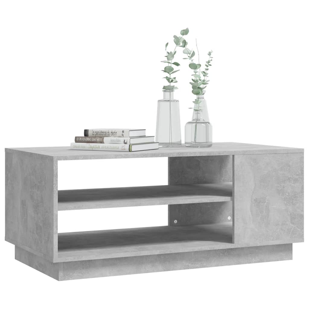 Salongbord betonggrå 102x55x43 cm konstruert tre