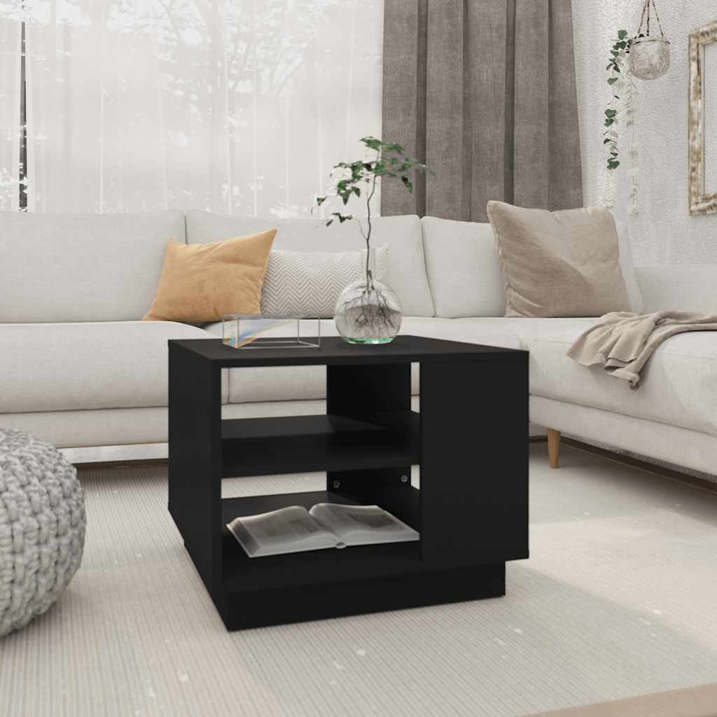 Salongbord svart 55x55x43 cm konstruert tre