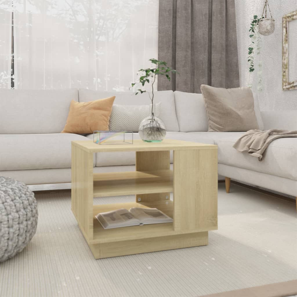 Salongbord sonoma eik 55x55x43 cm konstruert tre