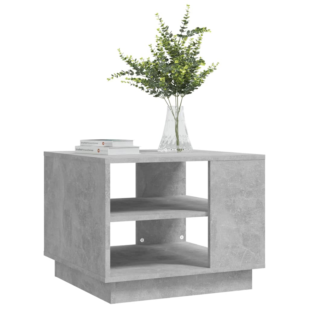 Salongbord betonggrå 55x55x43 cm konstruert tre