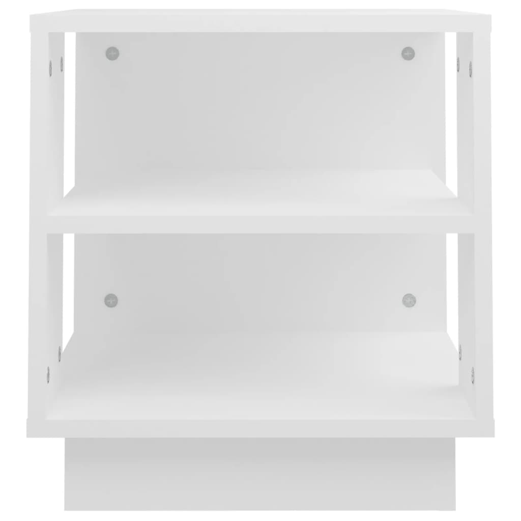 Salongbord hvit 40x40x43 cm konstruert tre