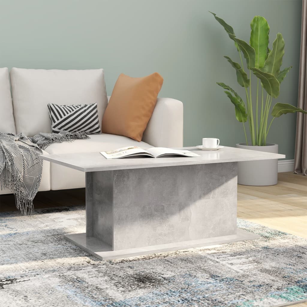 Salongbord betonggrå 102x55,5x40 cm konstruert tre